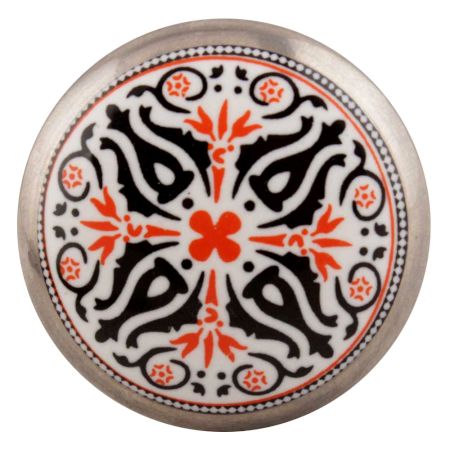 Orange And Black Ceramic Cabinet Knob Online